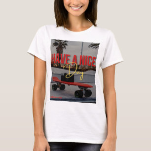 Tiene un diseño de camisetas de un buen día