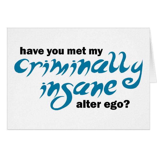 Tiene usted encontrado mi alter ego criminal (Anverso (Horizontal))