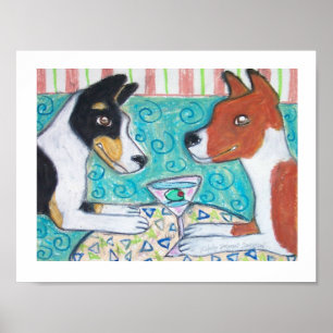¿Tienen los basenjis Martinis? Poster de arte