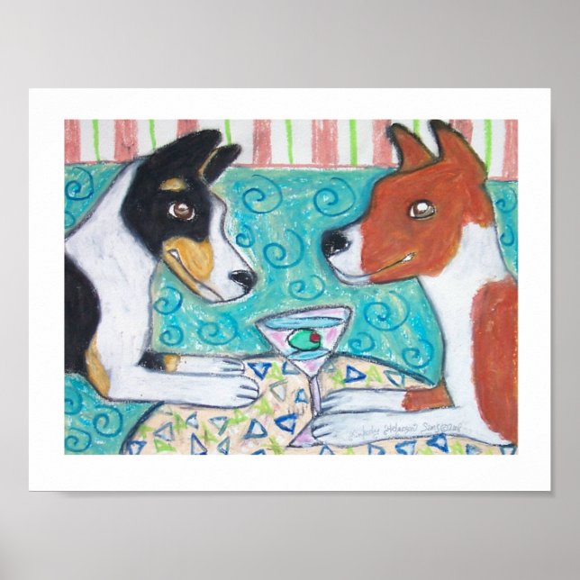¿Tienen los basenjis Martinis? Poster de arte (Frente)