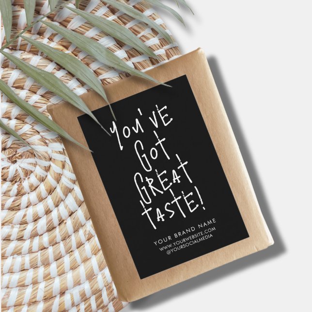 Tienes buen gusto etiqueta de embalaje de caja sel (Subido por el creador)