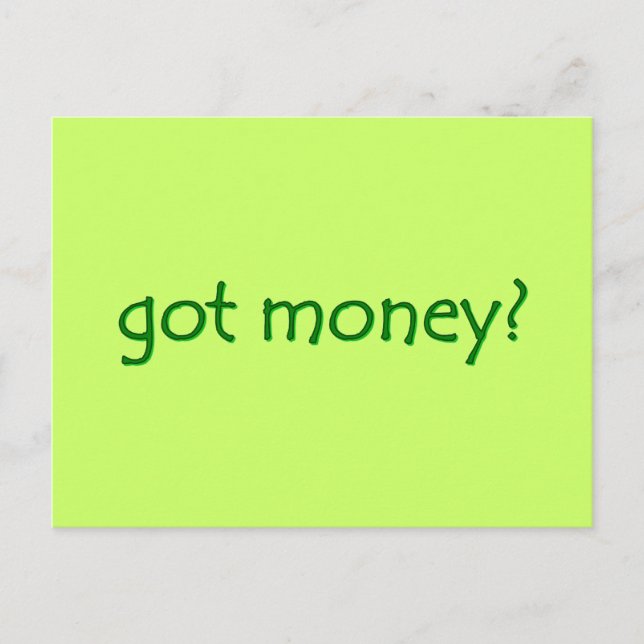 ¿Tienes dinero? Tarjeta postal (Anverso)