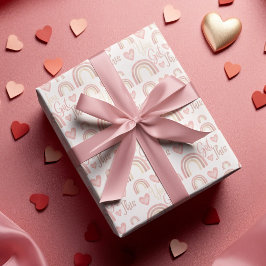 Tienes esta hoja de papel de envolvimiento de arco