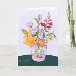 Tienes Esta Tarjeta De Saludo De Flores