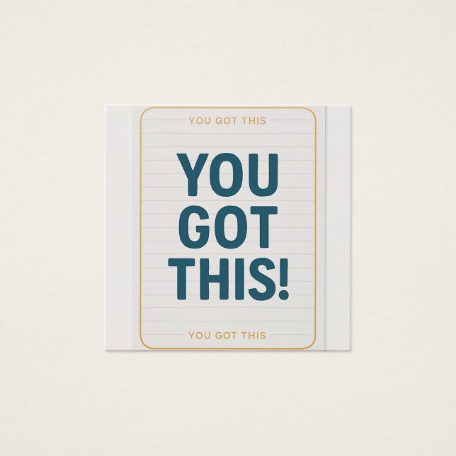 Tienes esto - Tarjeta de felicitación motivacional (Anverso)