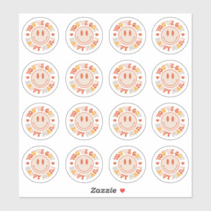 Tienes feliz hoja de Pegatinas de Mail Groovy Smil