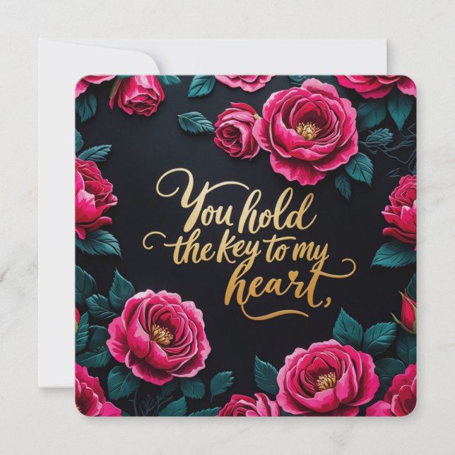 Tienes la llave de mis tarjetas de San Valentín (Anverso)