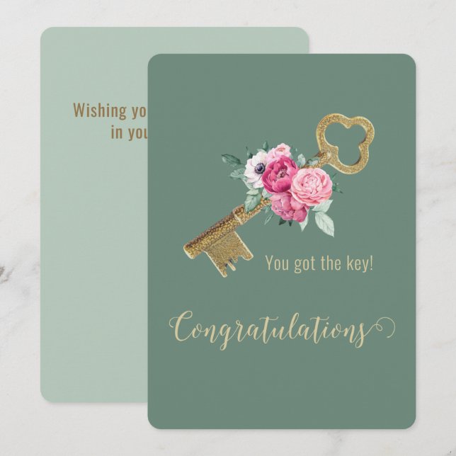 ¡Tienes la llave! Felicitaciones Nuevo propietario (Anverso / Reverso)
