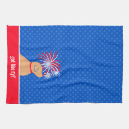 ¿Tienes libertad? Toalla de cocina de perro amaril