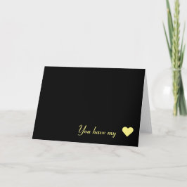 Tienes mi ♥, tarjeta