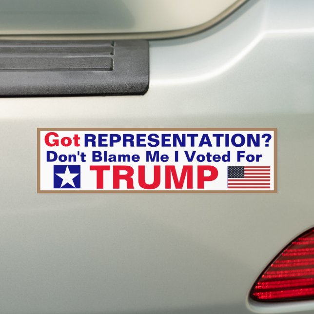 ¿Tienes Representación? No Me Culpes Calcomanía (en coche)