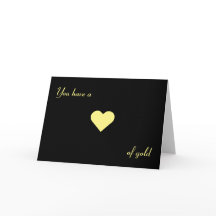 Tienes un ♥ de oro, tarjeta