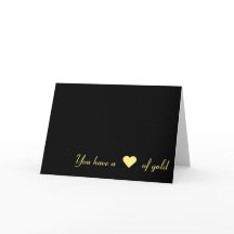 Tienes un ♥ de oro, tarjeta