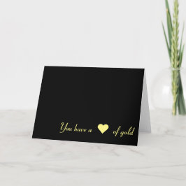 Tienes un ♥ de oro, tarjeta