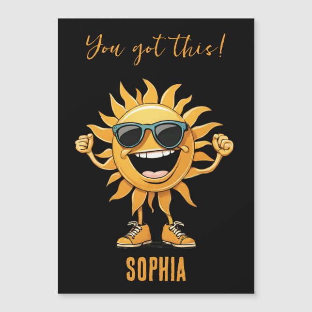 Tienes un sol divertido con gafas de sol (Anverso)