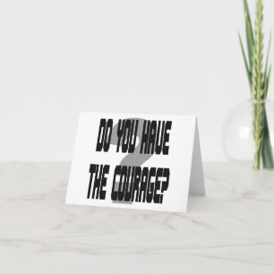 ¿Tienes valor? Tarjeta pequeña