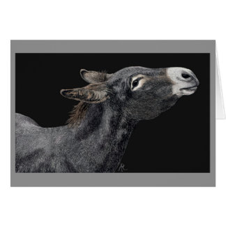 "¿Tienes zanahorias?" - Tarjeta de burro