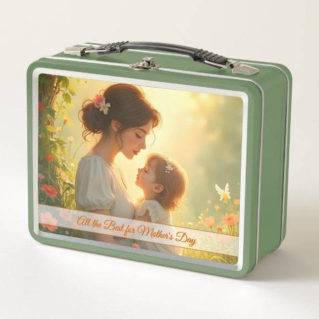 Tierno Amor Maternal en Luz Florecida (Anverso)