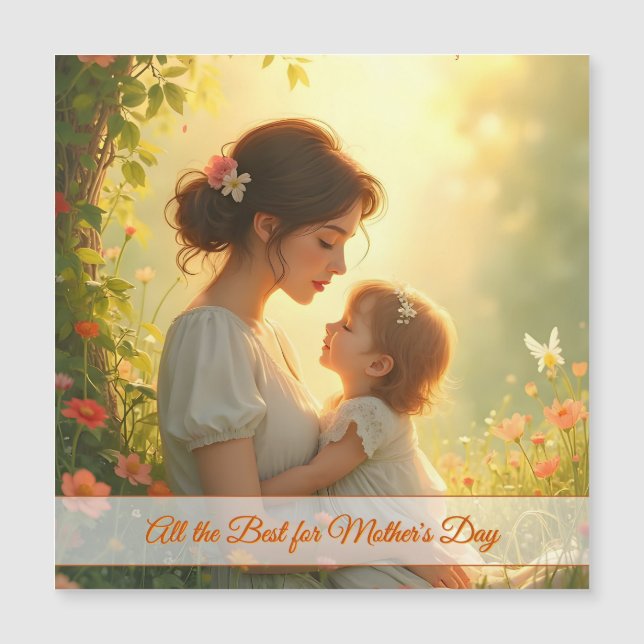 Tierno Amor Maternal en Luz Florecida (Anverso)