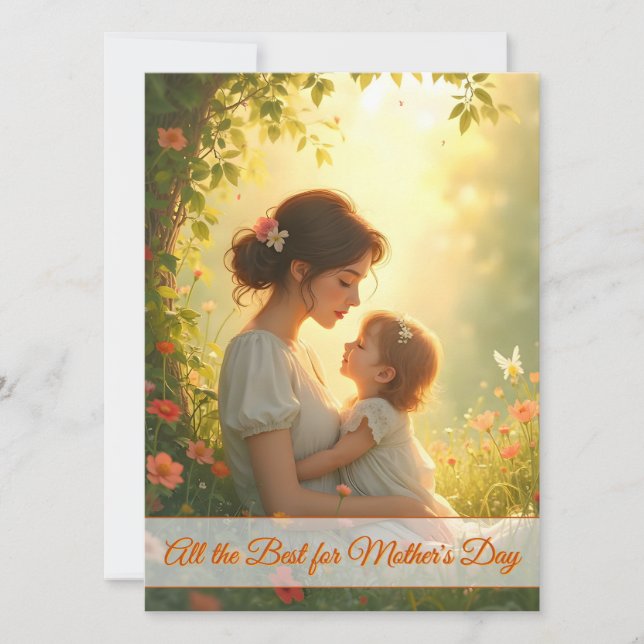 Tierno Amor Maternal en Luz Floreciendo (Anverso)