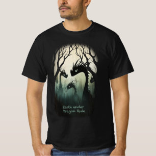 Tierra bajo la camiseta de la regla del dragón