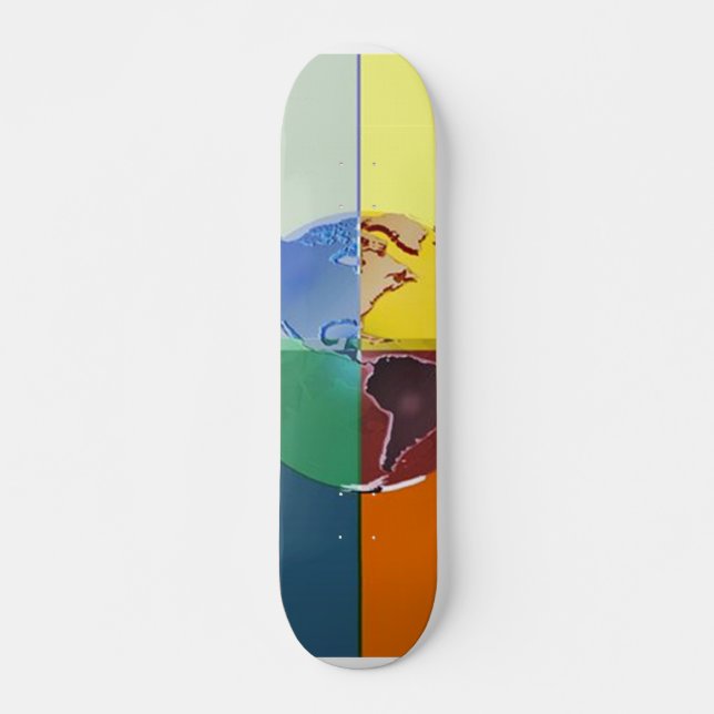 Tierra colorida del Skateboard (Anverso )