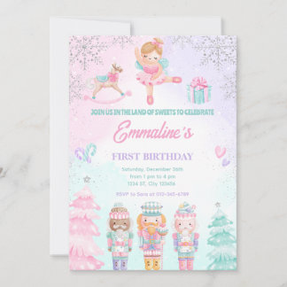 Tierra de dulces del Cascanueces Hada Invitación R