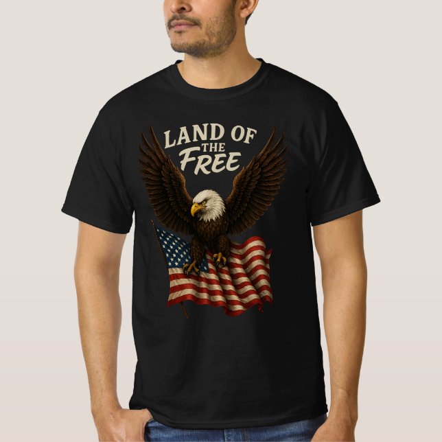 Tierra de la camiseta del águila calva libre (Anverso)