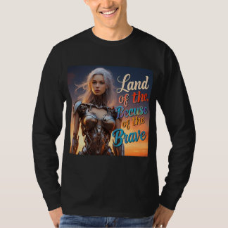 Tierra de los libres: Vibrante camiseta de arte ro
