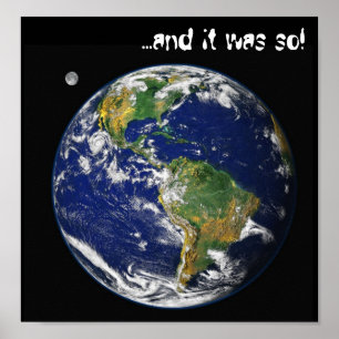 Tierra de mármol azul Nasa, ...¡y así fue! Póster