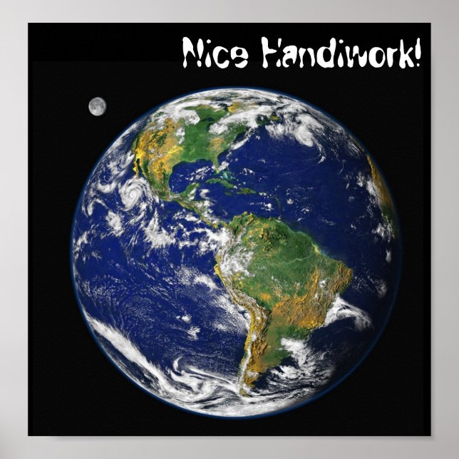 Tierra de mármol azul Nasa, ...¡y así fue! Póster (Frente)