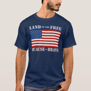 Tierra del libre debido a la camiseta valiente