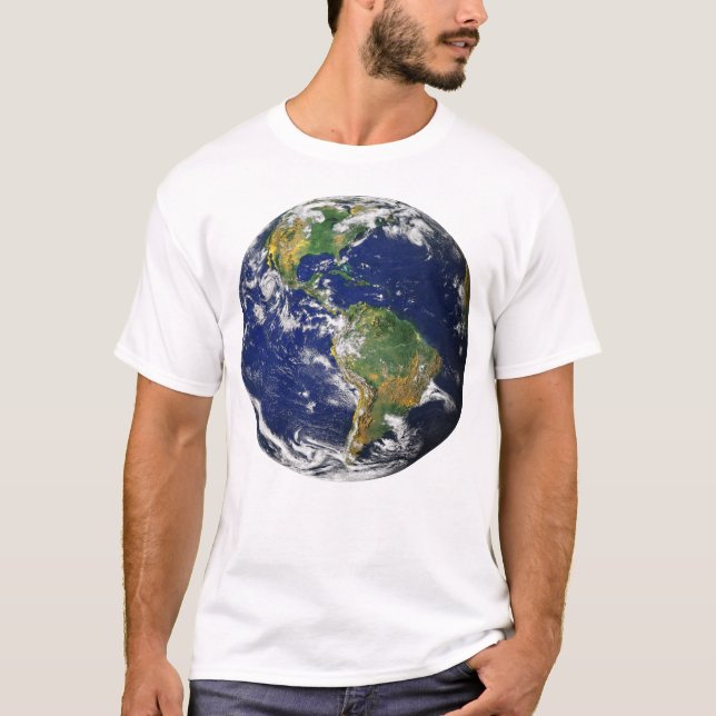TIERRA del PLANETA de la camiseta blanca para (Anverso)