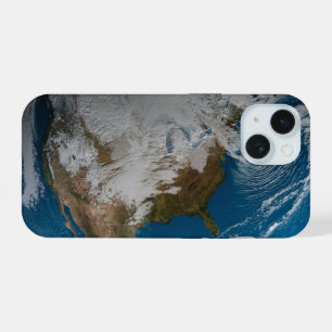 Tierra Fuerte con nubes simuladas sobre Norteaméri