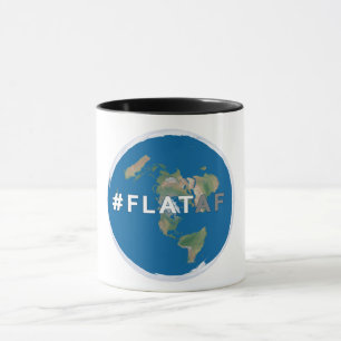 Tierra plana plana del #flataf el   de la taza de