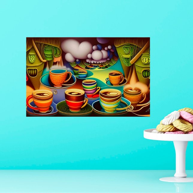 Tierra singular de cafés tazas arte digital (Subido por el creador)
