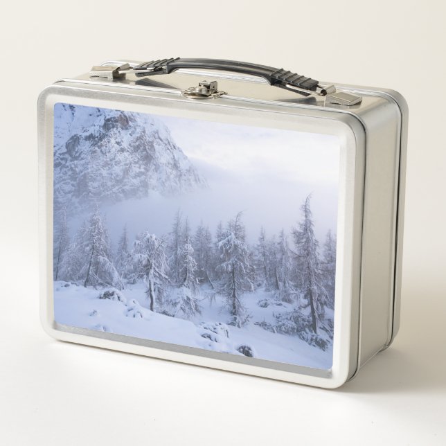 Tierras maravillosas del invierno, niebla, bosque  (Anverso)