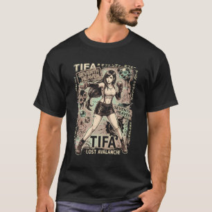 Tifa Lockhart FF7 Remake Top Corto Negro Midriff P
