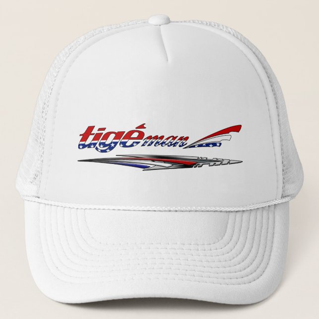 Tige hombre gorra blanco del 4 de julio y azul (Anverso)