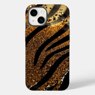 Tiger Agate Purpurina iPhone Mate Funda duro