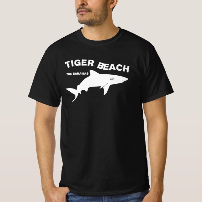 Tiger Beach - La camiseta de buceo Shark de las Ba (Anverso)