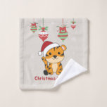 Tiger Christmas Snow Winter Animals Tiger Wash Clo<br><div class="desc">The tiger for Christmas with fairy lights. Funny animals with gifts and snow to the holidays. Also funny for Christmas in July. Tigers are sweet animals and perfect for Christmas.</div>