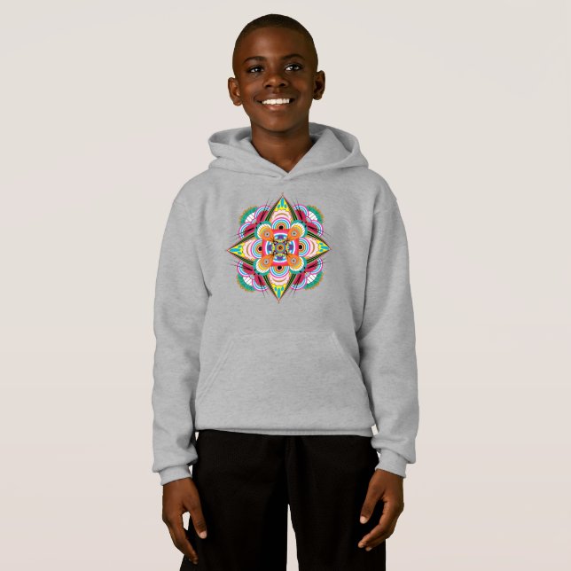 Tiger Dragon Mandala Kids Unisex Pullover Hoodie (Anverso completo)