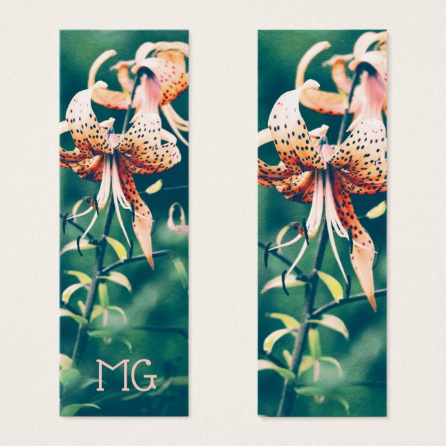 Tiger lilies with Initials (Anverso y reverso)