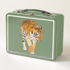Tiger Painting on Metal Lunch Boxes