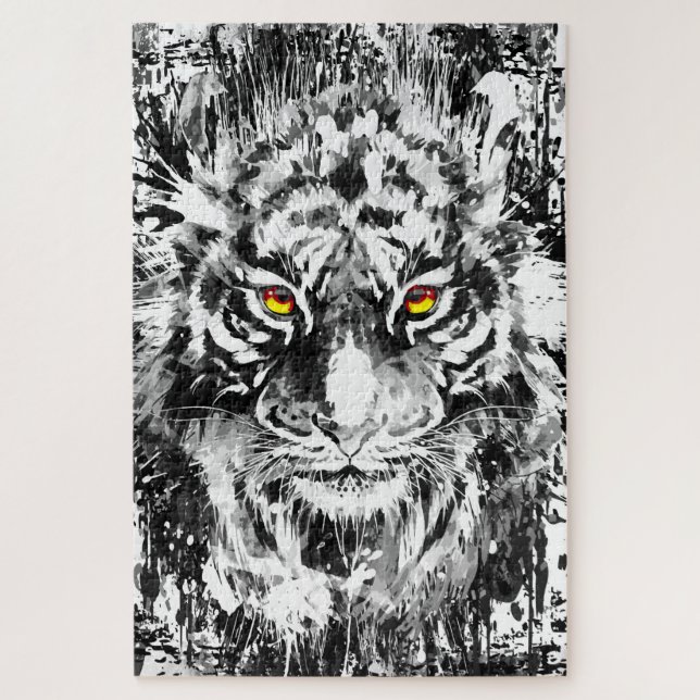 Tiger Puzzle | Tiger Face Puzzle (Vertical)