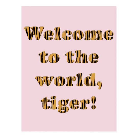 ¡Tigre agradable! - Postal de Tigerprint para un