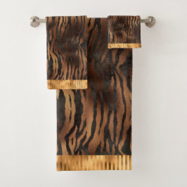 Tigre animal Imprimir oro Elegante Glam metálico