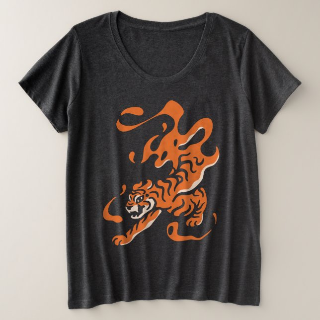Tigre Ardiente: Diseño Audaz Asiático (Anverso del diseño)