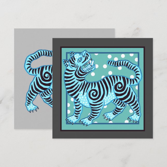 Tigre azul tailandés (Anverso / Reverso)